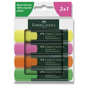 Zvýrazňovač Faber-Castell Textliner 48, sada 4 farieb